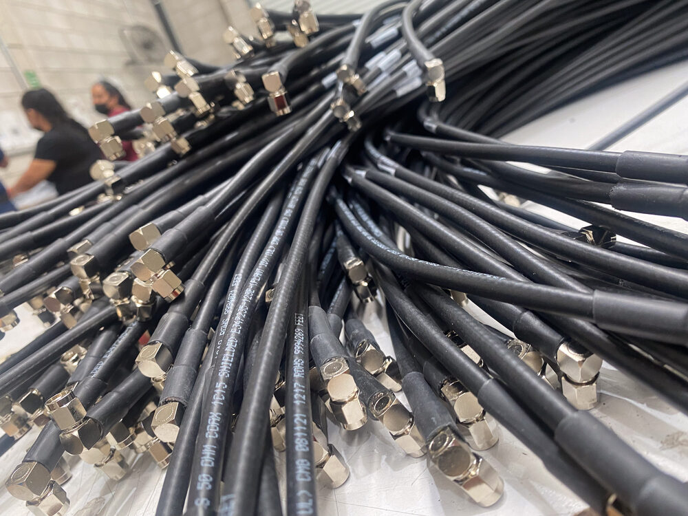 RF assemblies on workbench