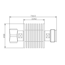 4.3/10 Female to 4.3/10 Male Attenuator, 3dB 15 Watt | 123-H3dB15W | 123e.com 4.3/10 Female to 4.3/10 Male Attenuator, 3dB 15 Watt | 123-H3dB15W | 123e.com