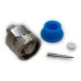 N Male solder center body connector for 1/4" Super Flexible Cable | 123-14SFNMS | 123e.com 