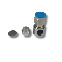N Male Right Angle 1/2" Flexible Solder Type Connector | 123-1NMRS | 123e.com