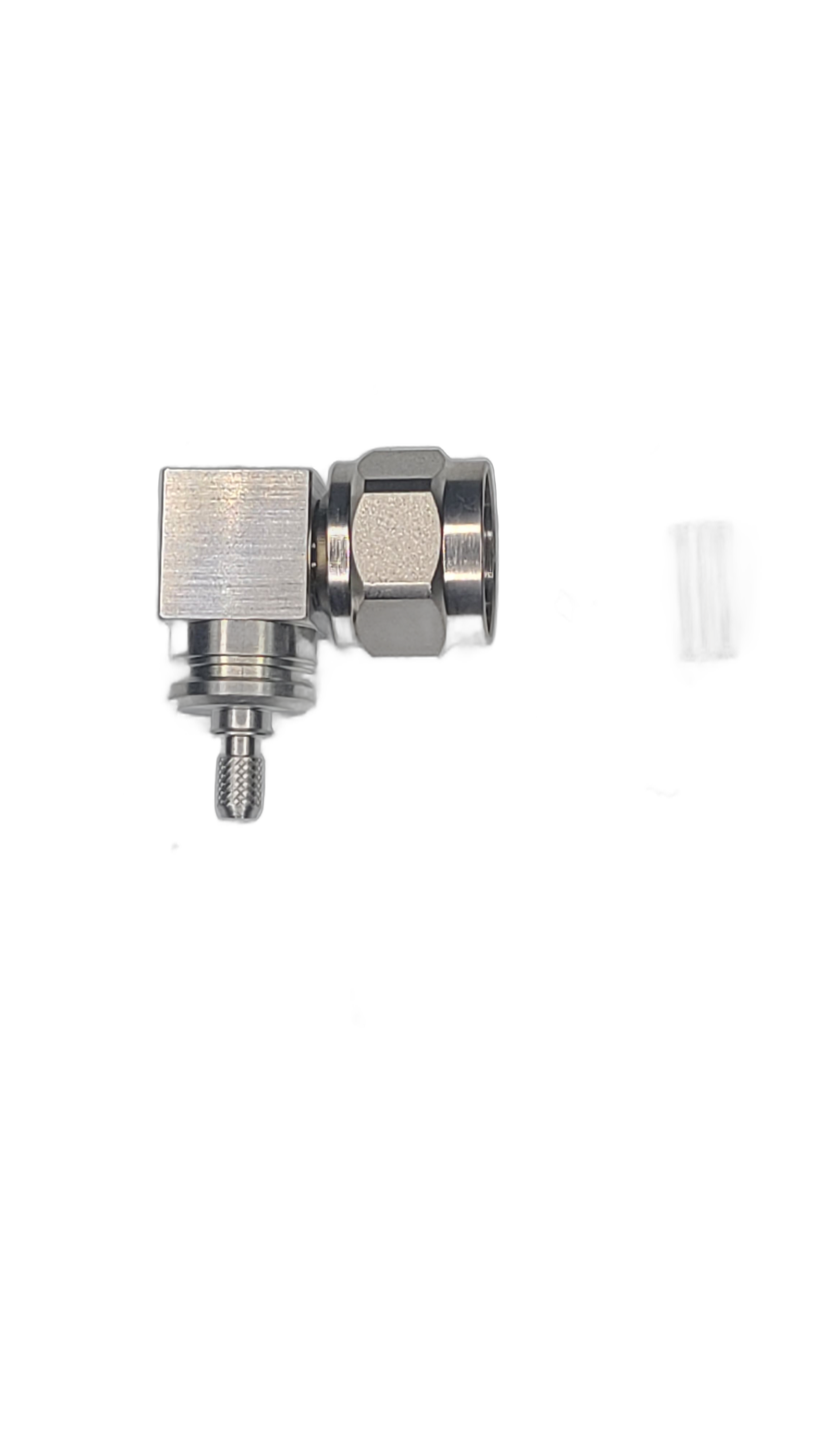 RG-142 - N-Type Male - Right Angle - Solder Center Crimp Outer connector