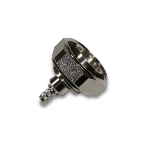 Low-Loss 240 - 7/16 DIN Male - Straight - Solder Center Crimp Outer connector