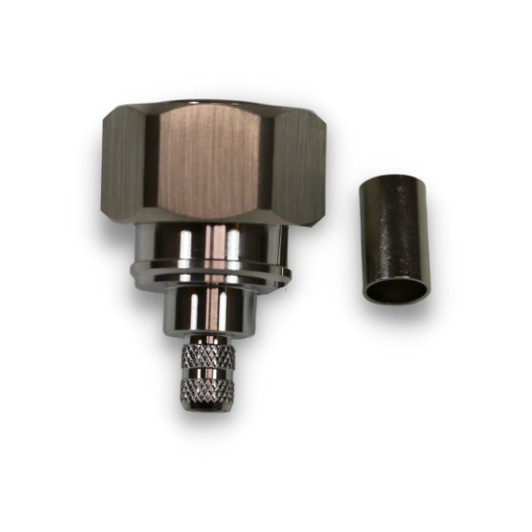 Low-Loss 240 - 4.3-10 Male - Straight - Solder Center Crimp Outer connector