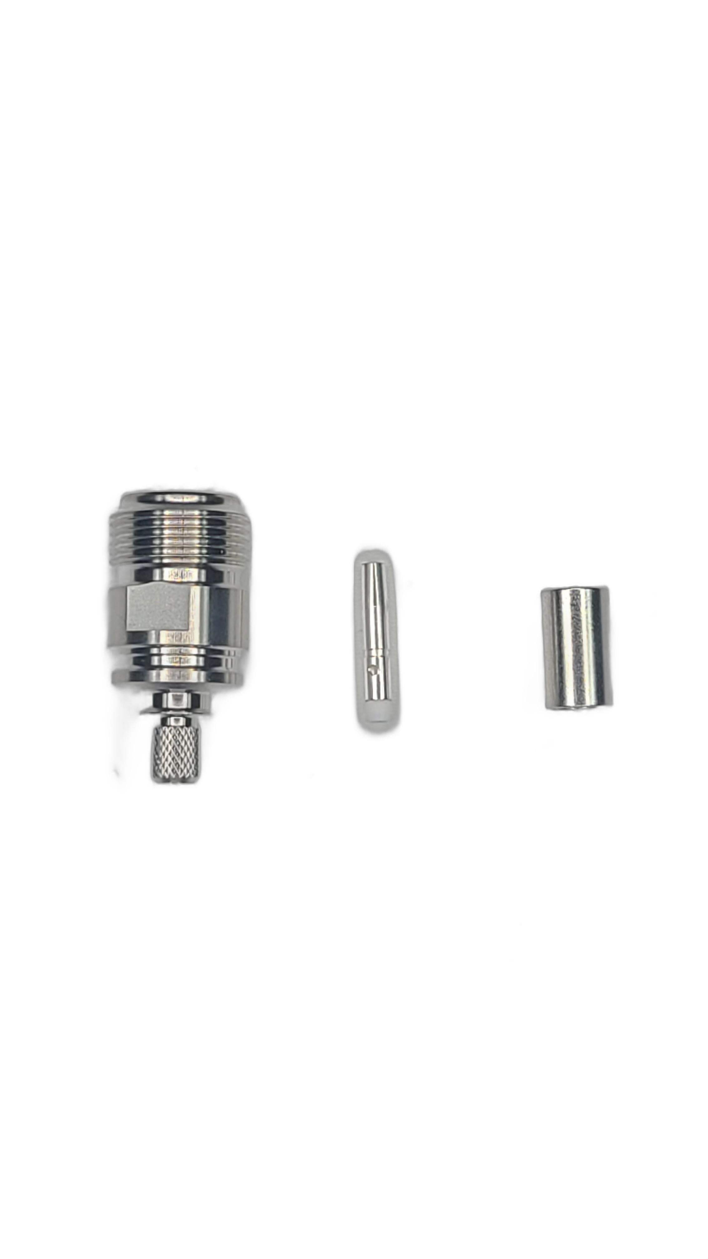Low-Loss 240 - N-Type Female - Straight - Solder Center Crimp Outer connector