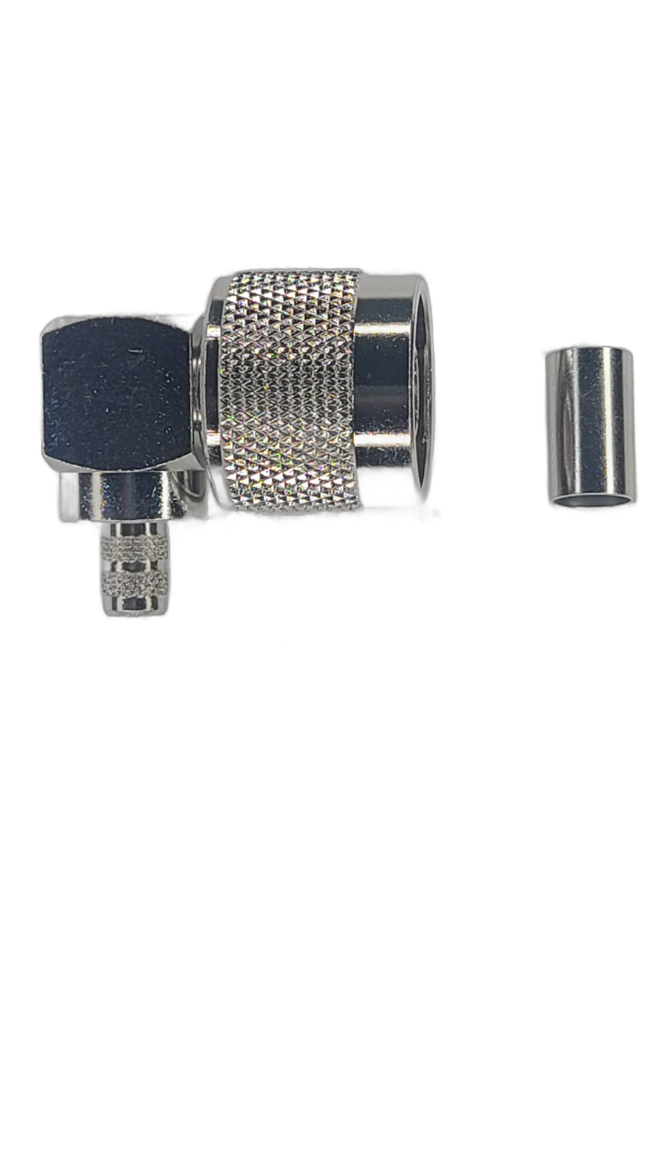 Low-Loss 240 - N-Type Male - Right Angle - Clamp Field Termination connector