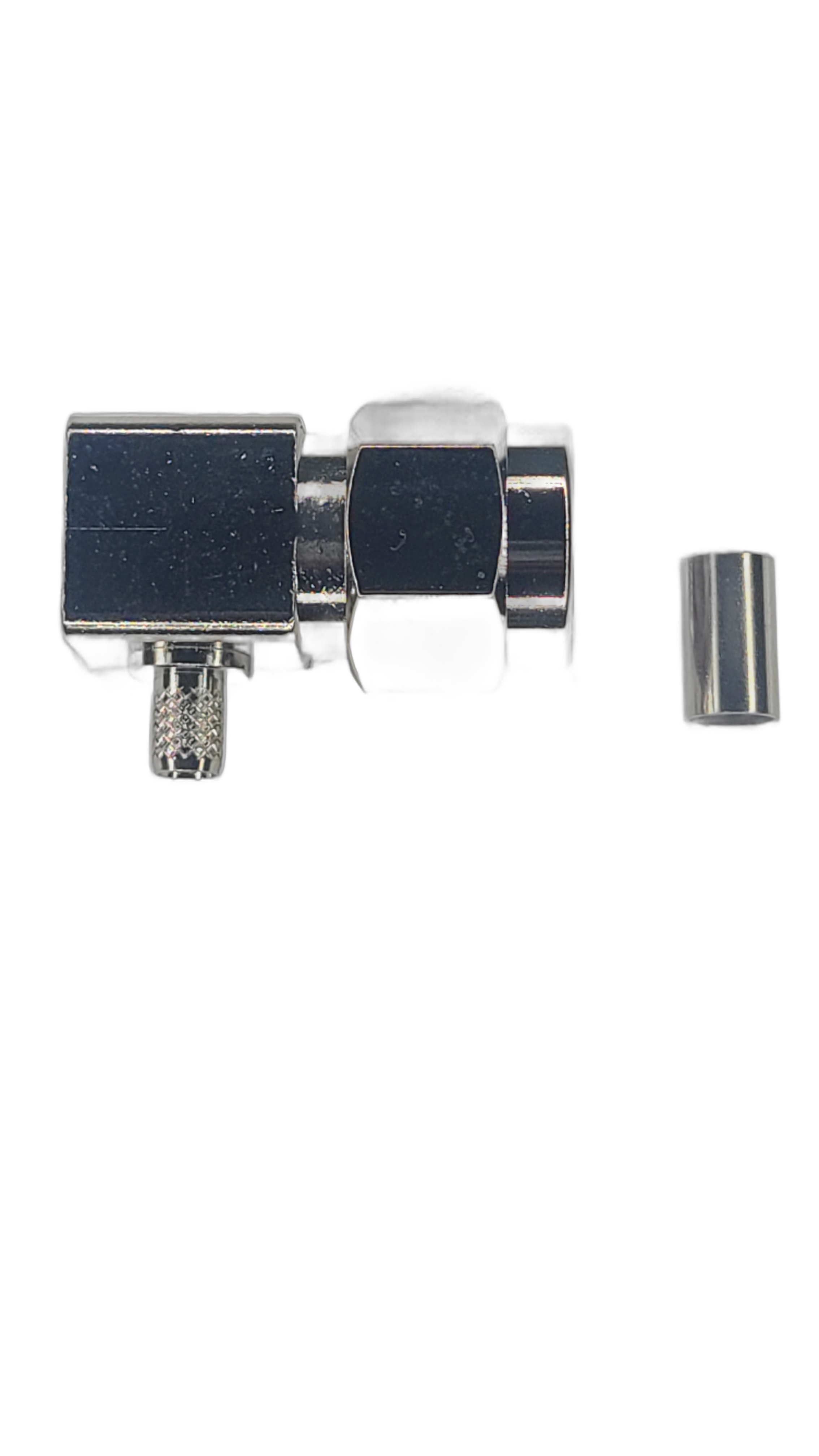 Low-Loss 240 - N-Type Male - Right Angle - Solder Center Crimp Outer connector