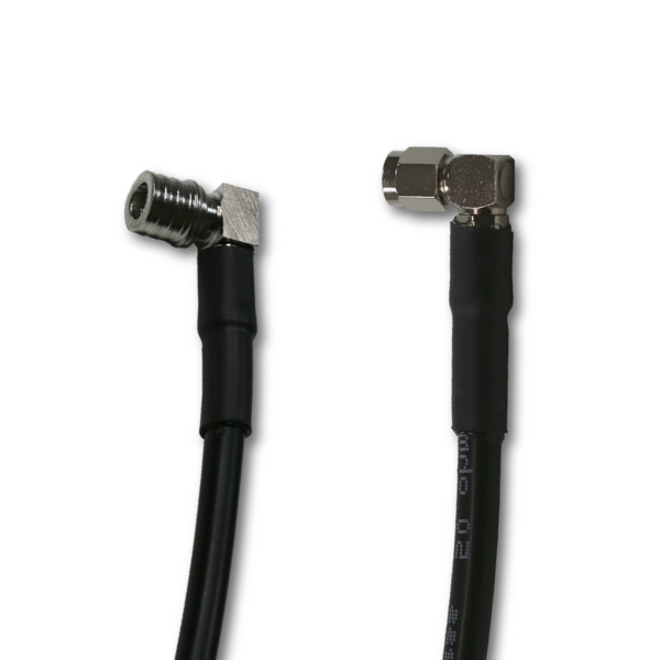Low-Loss 240, 20 ft, QMA Male Right Angle to SMA Male Right Angle