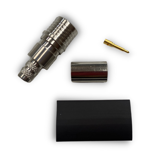 Low-Loss 240 - QMA Male - Straight - Solder Center Crimp Outer connector