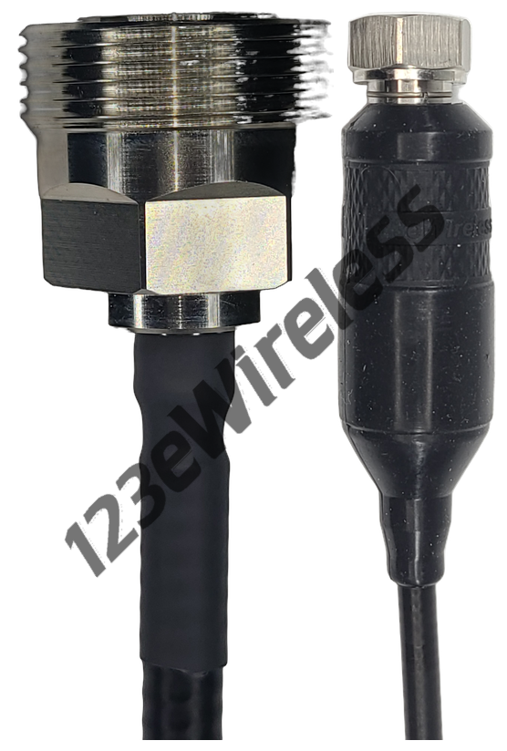 1/4" Super Flexible, 8 ft, 7/16 DIN Female Straight to 4.3-10 Male Straight with EasyBoot