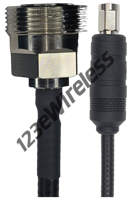 1/4" Super Flexible, 10 ft, 7/16 DIN Female Straight to NEX10 Male Straight with EasyBoot