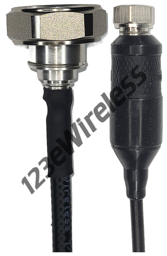 1/4" Super Flexible, 8 ft, 7/16 DIN Male Straight to 4.3-10 Male Straight with EasyBoot