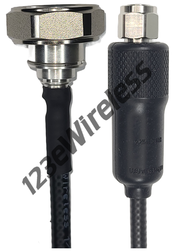 1/4" Super Flexible, 15 ft, 7/16 DIN Male Straight to 2.2-5 Male Straight with EasyBoot