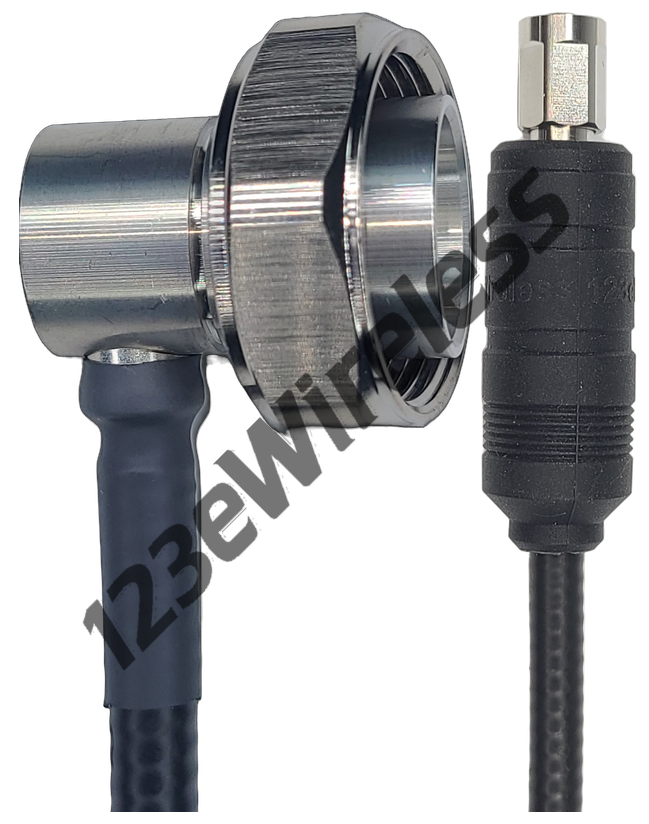 1/4" Super Flexible, 15 ft, 7/16 DIN Male Right Angle to NEX10 Male Straight with EasyBoot