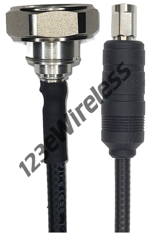 1/4" Super Flexible, 8 ft, 7/16 DIN Male Straight to NEX10 Male Straight with EasyBoot