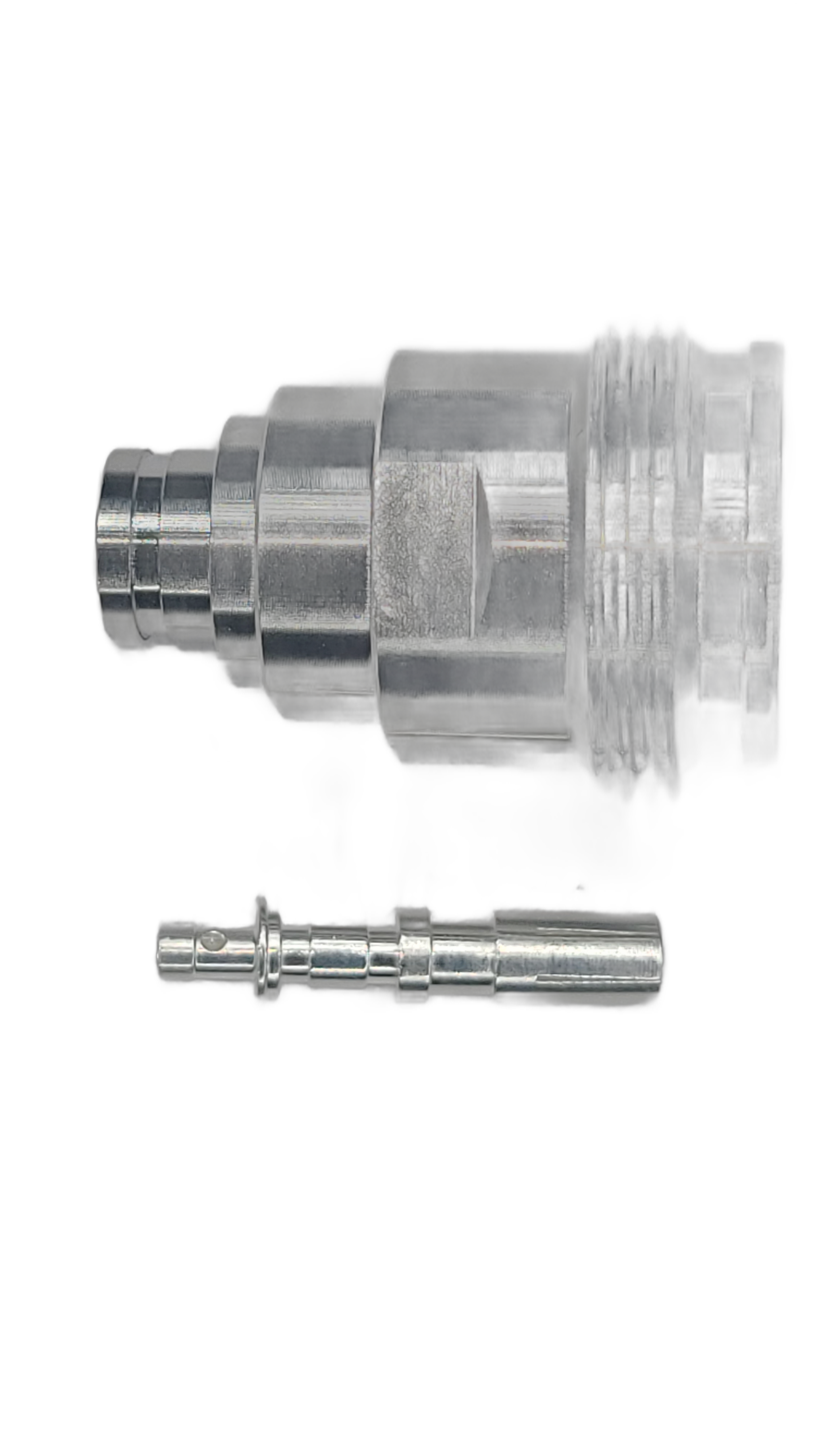 1/4" Super Flexible - 4.3-10 Female - Straight - Solder Center Crimp Outer connector