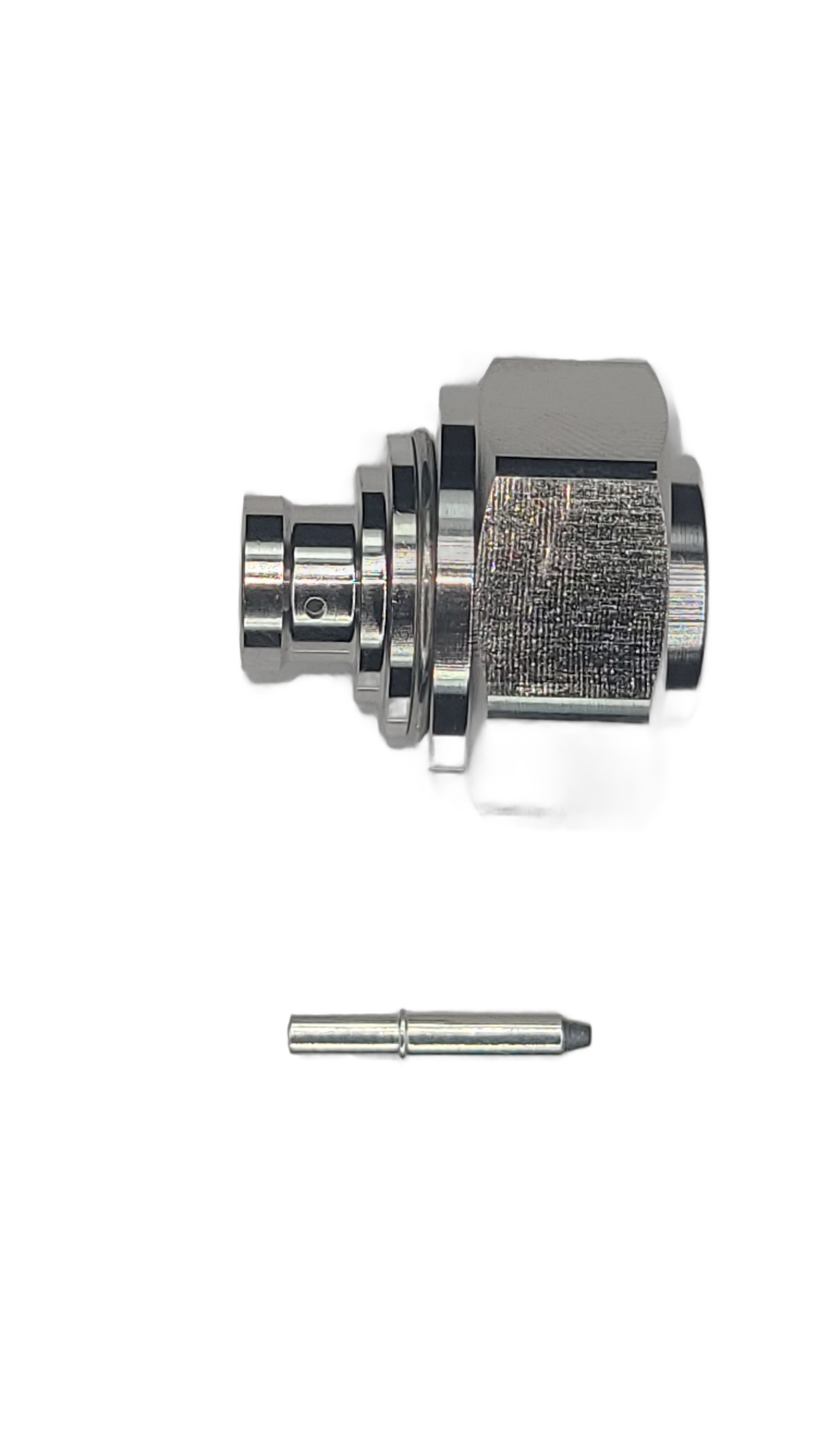 1/4" Super Flexible - 4.3-10 Male - Straight - Solder Center Crimp Outer connector