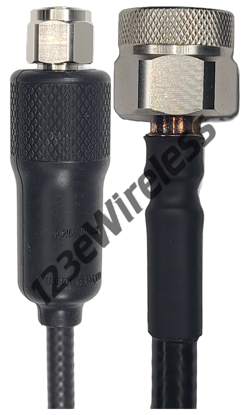 1/4" Super Flexible, 6 ft, 2.2-5 Male Straight with EasyBoot to N-Type Male Straight