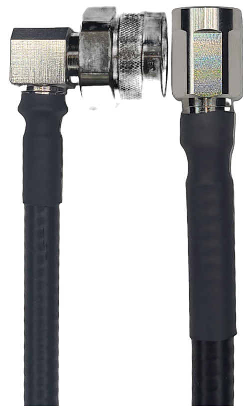 1/4" Super Flexible, 10 ft, N-Type Male Right Angle to NEX10 Male Straight