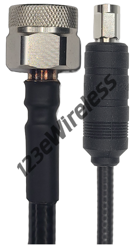 1/4" Super Flexible, 6 ft, N-Type Male Straight to NEX10 Male Straight with EasyBoot