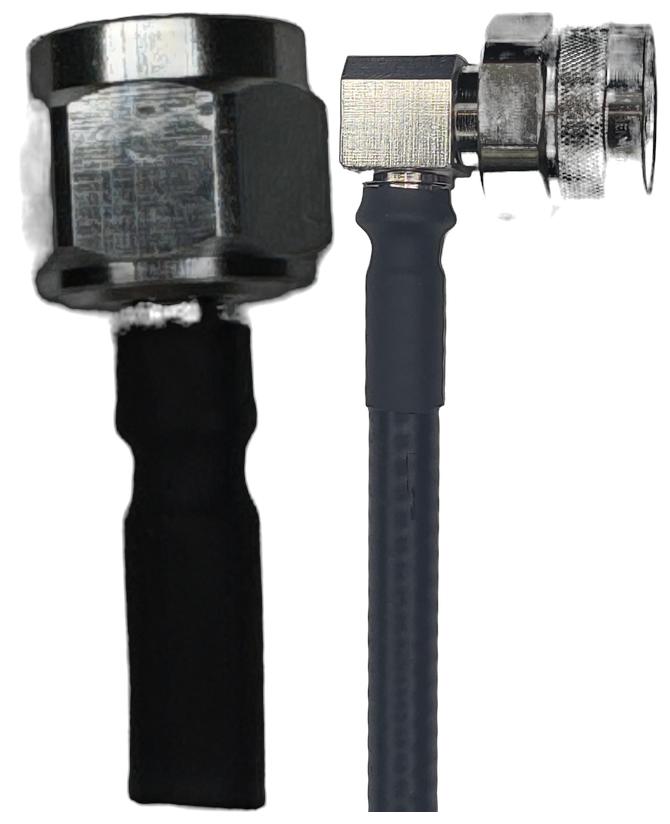 1/4" Super Flexible, 3 ft, N-Type Male Straight to N-Type Male Right Angle