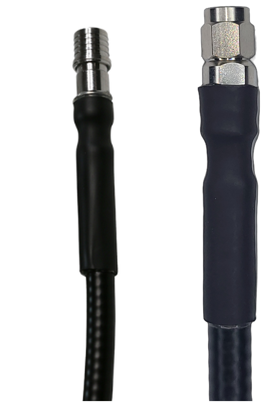 1/4" Super Flexible, 3 ft, QMA Male Straight to SMA Male Straight