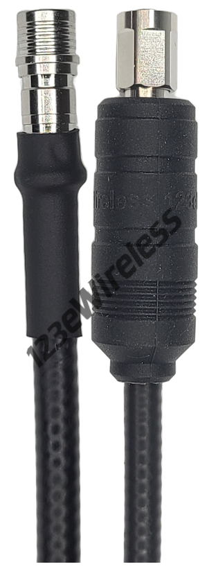 1/4" Super Flexible, 20 ft, QMA Male Straight to NEX10 Male Straight with EasyBoot