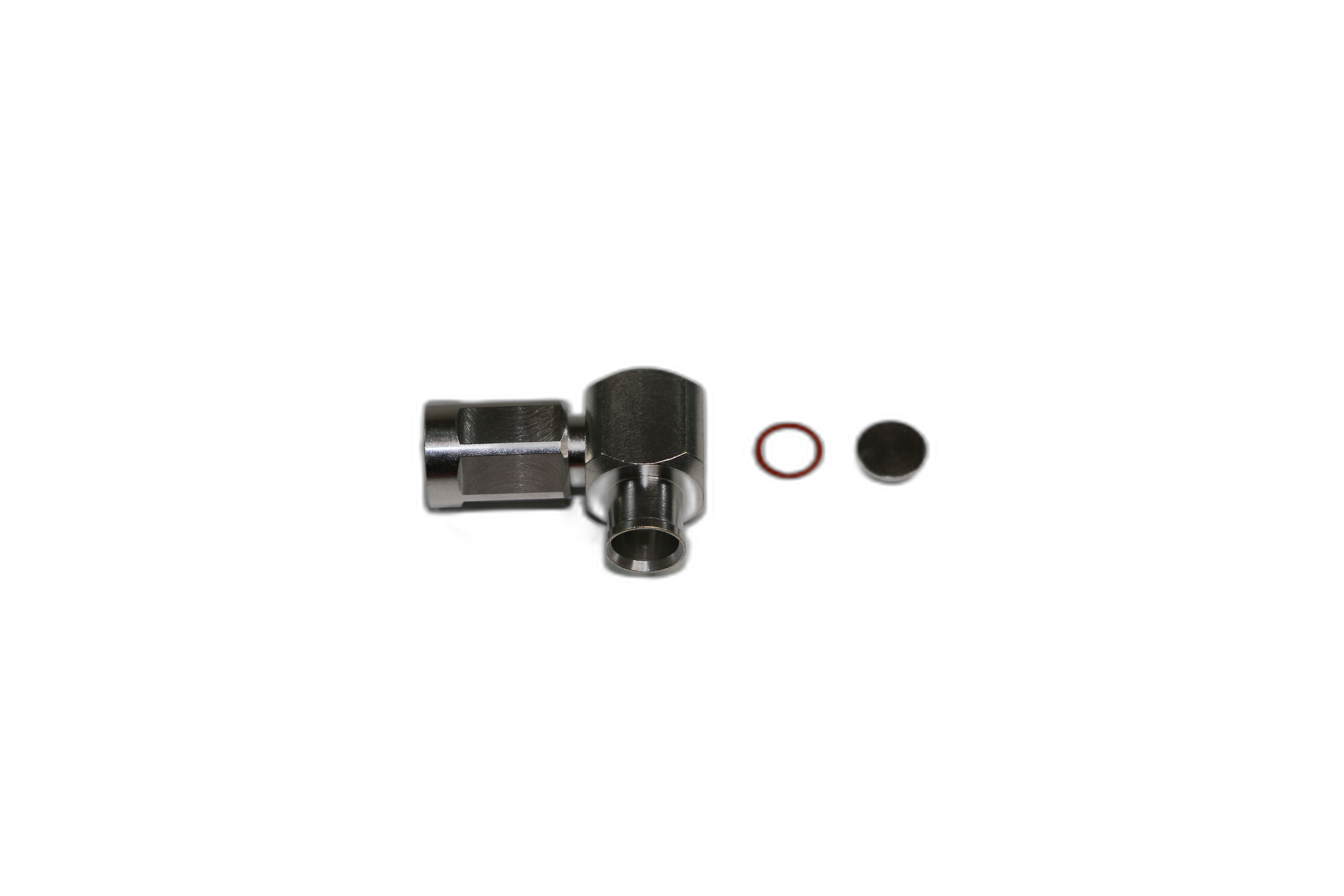 1/4" Super Flexible - NEX10 Male - Right Angle - Solder Center Crimp Outer connector