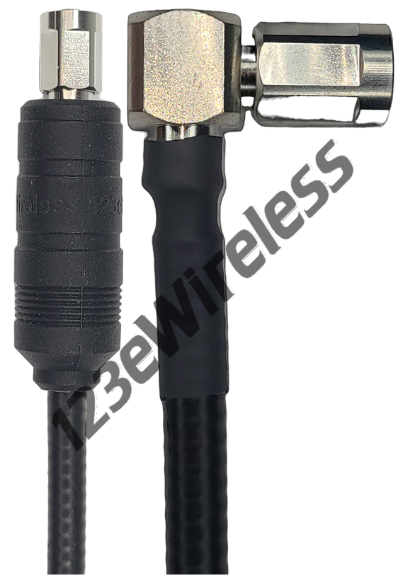1/4" Super Flexible, 8 ft, NEX10 Male Straight with EasyBoot to NEX10 Male Right Angle