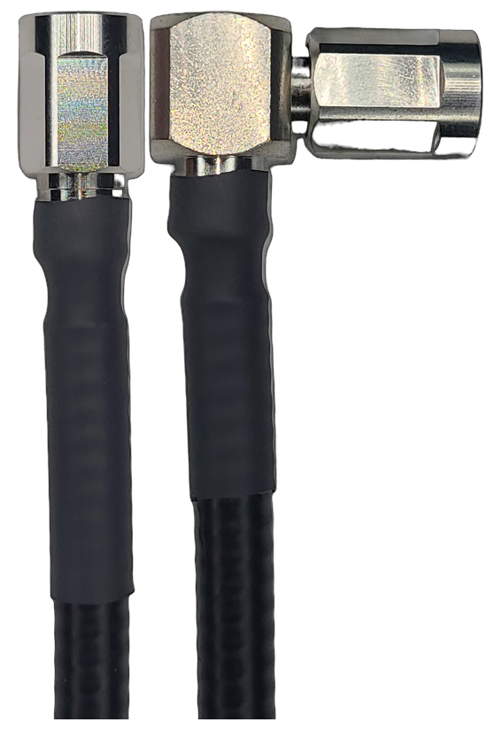 1/4" Super Flexible, 15 ft, NEX10 Male Straight to NEX10 Male Right Angle