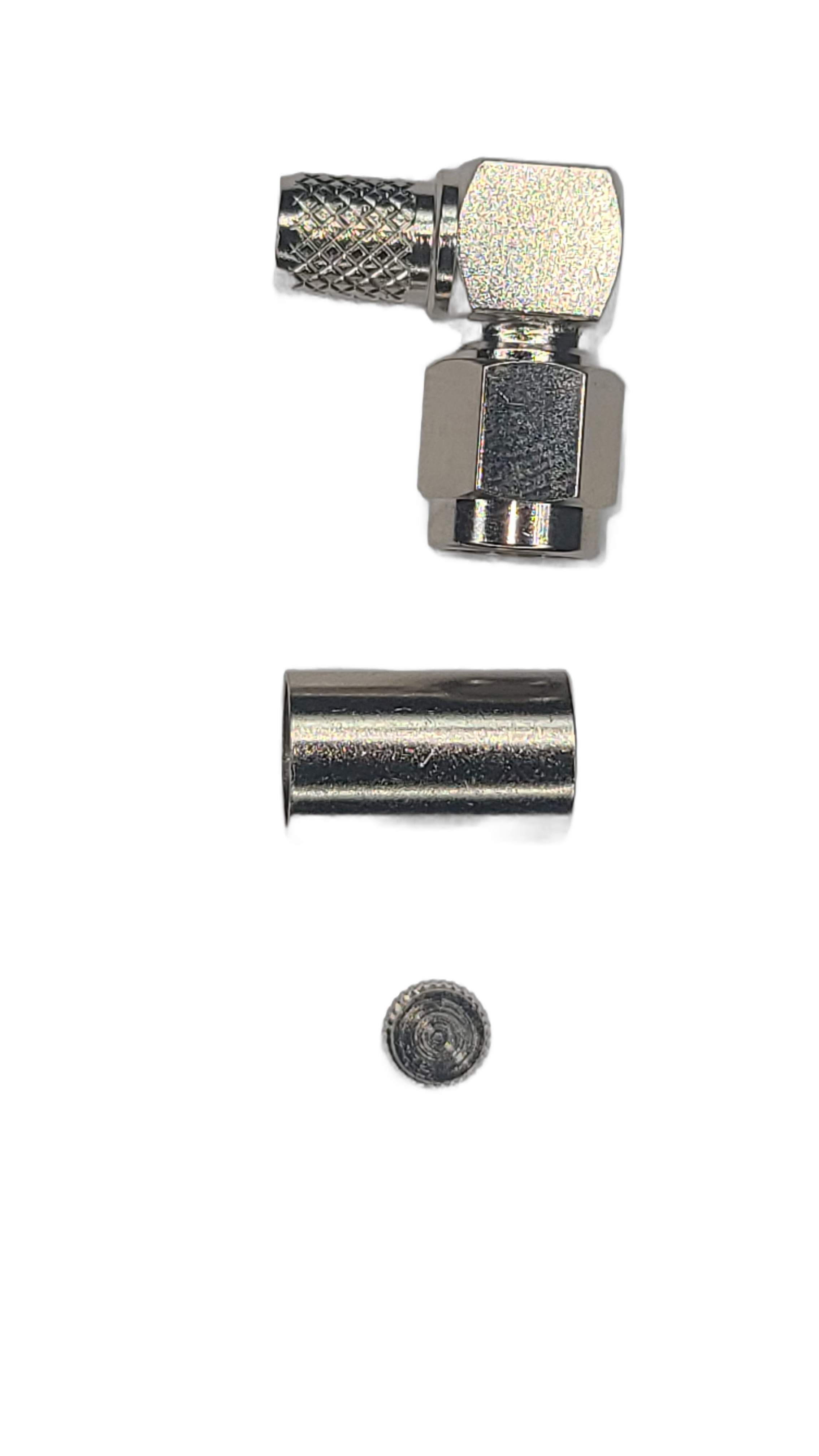 Low-Loss 240 - SMA Male - Right Angle - Clamp Field Termination connector