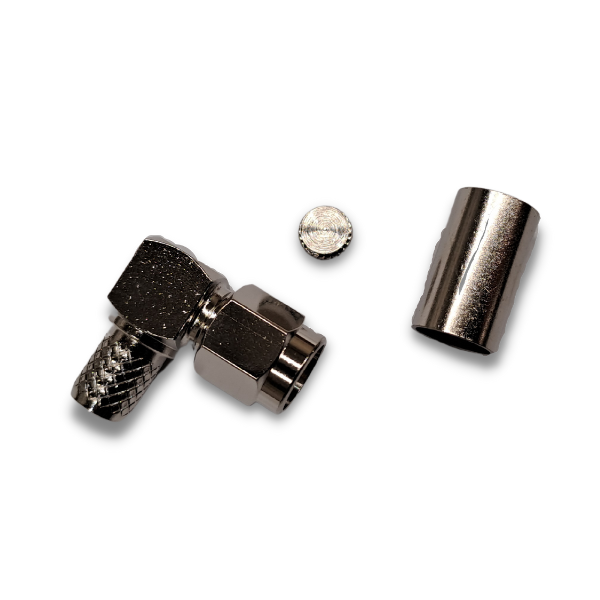 Low-Loss 240 - SMA Male - Right Angle - Solder Center Crimp Outer connector