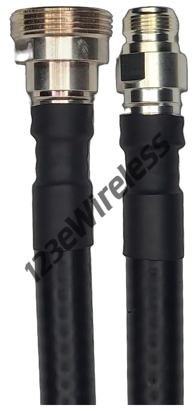 1/2" Flexible, 8 ft, 7/16 DIN Female Straight to N-Type Female Straight