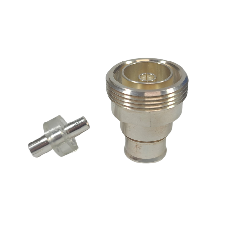 1/2" Flexible - 7/16 DIN Female - Straight - Solder Center Crimp Outer connector