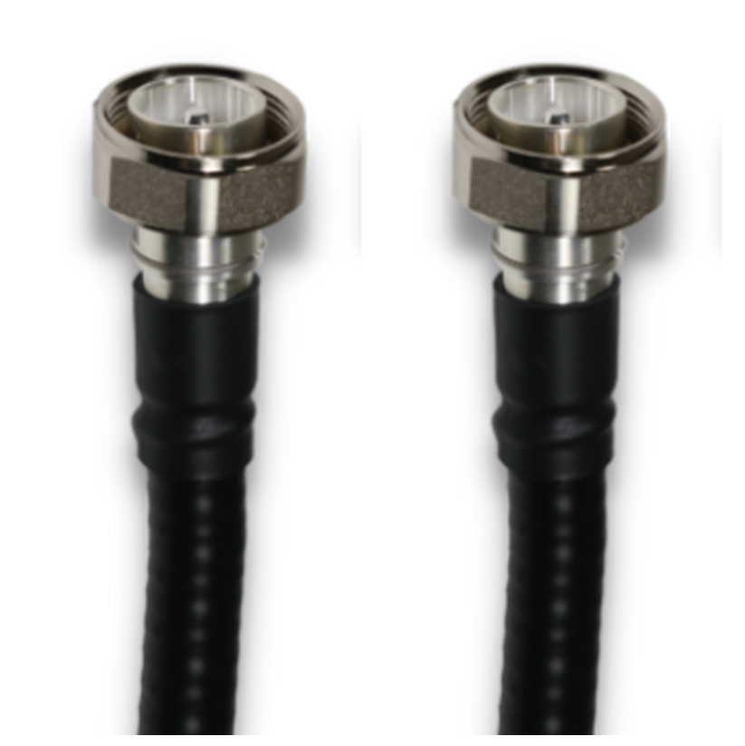 1/2" Flexible, 10 ft, 7/16 DIN Male Straight to 7/16 DIN Male Straight