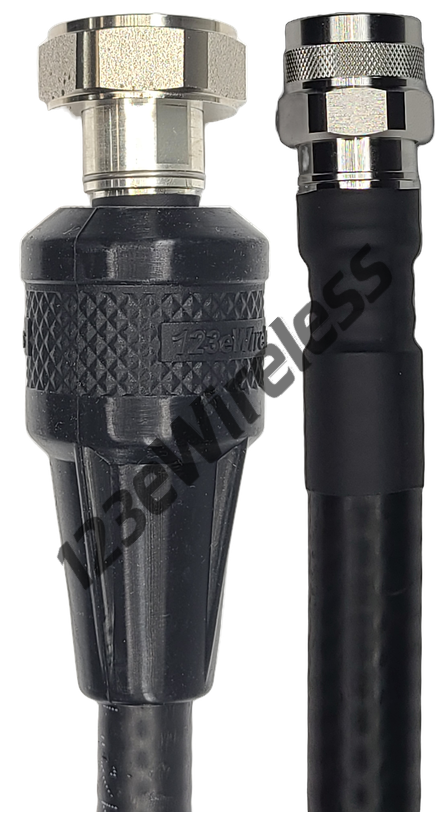 1/2" Flexible, 20 ft, 7/16 DIN Male Straight with EasyBoot to N-Type Male Straight