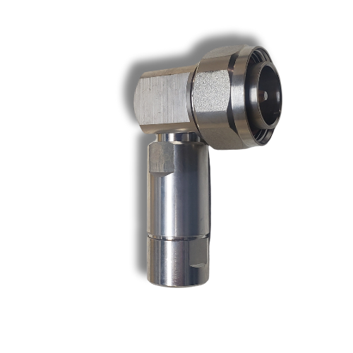 1/2" Flexible - 7/16 DIN Male - Right Angle - Clamp Field Termination connector