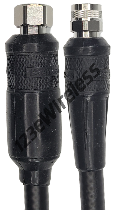 1/2" Flexible, 8 ft, 4.3-10 Male Straight with EasyBoot to N-Type Male Straight with EasyBoot