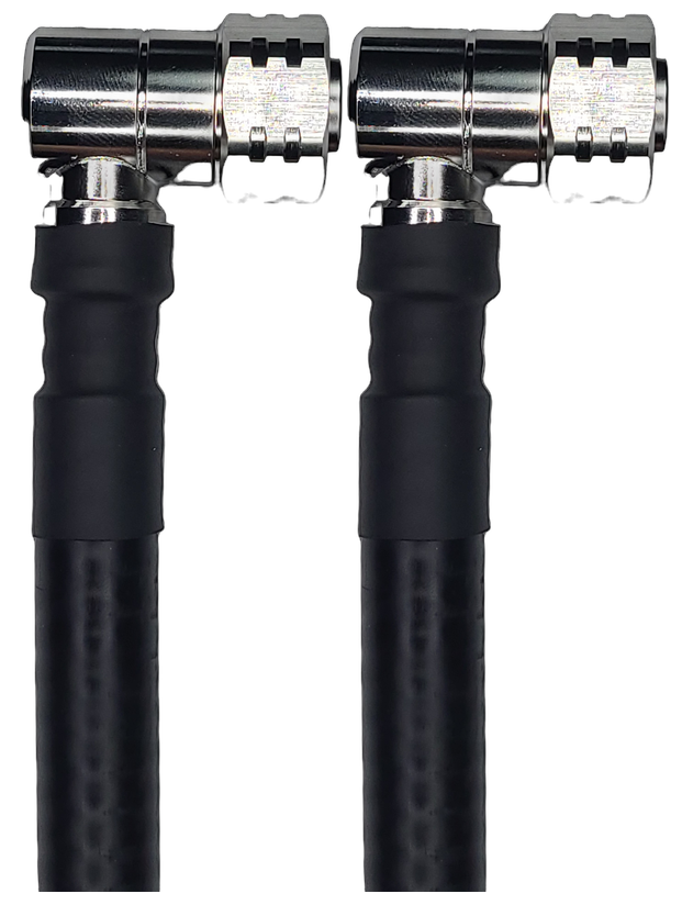1/2" Flexible, 20 ft, 4.3-10 Male Right Angle to 4.3-10 Male Right Angle