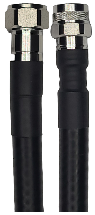 1/2" Flexible, 6 ft, 4.1-9.5 Mini-DIN Male Straight to N-Type Male Straight