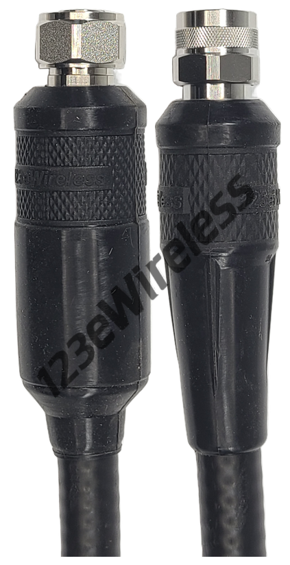 1/2" Flexible, 6 ft, 4.1-9.5 Mini-DIN Male Straight with EasyBoot to N-Type Male Straight with EasyBoot