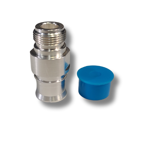 1/2" Flexible - N-Type Female - Straight - Solder Center Crimp Outer connector