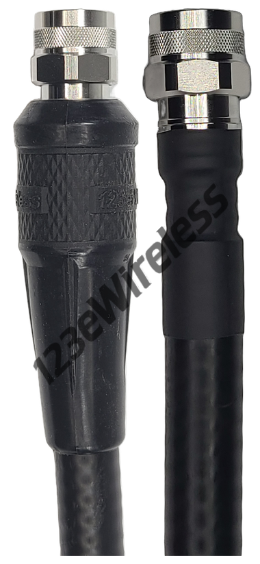 1/2" Flexible, 3 ft, N-Type Male Straight with EasyBoot to N-Type Male Straight