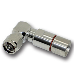 1/2" Flexible - N-Type Male - Right Angle - Clamp Field Termination connector
