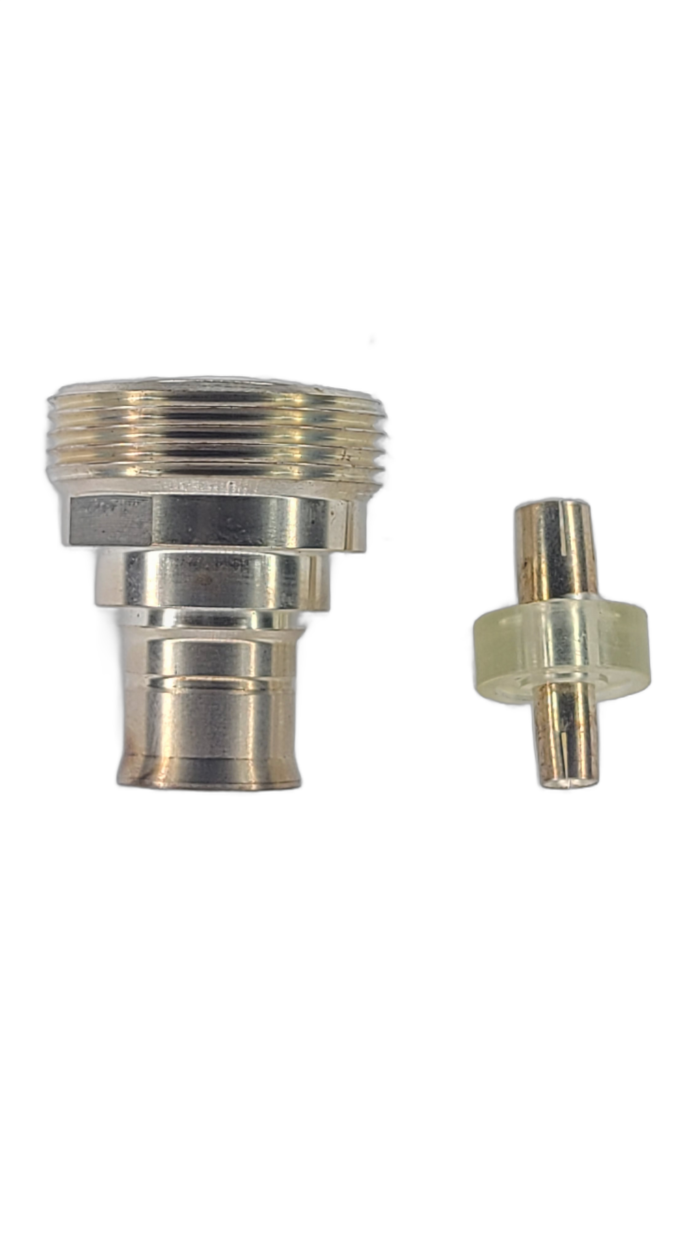 1/2" Super Flexible - 7/16 DIN Female - Straight - Solder Center Crimp Outer connector