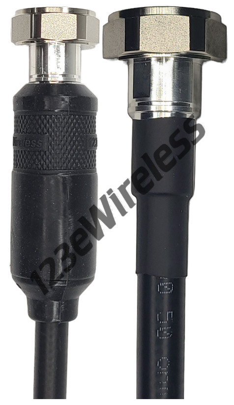 1/2" Super Flexible, 20 ft, 7/16 DIN Male Straight with EasyBoot to 7/16 DIN Male Straight