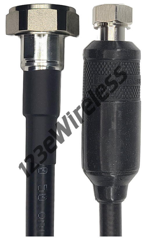 1/2" Super Flexible, 6 ft, 7/16 DIN Male Straight to 4.3-10 Male Straight with EasyBoot