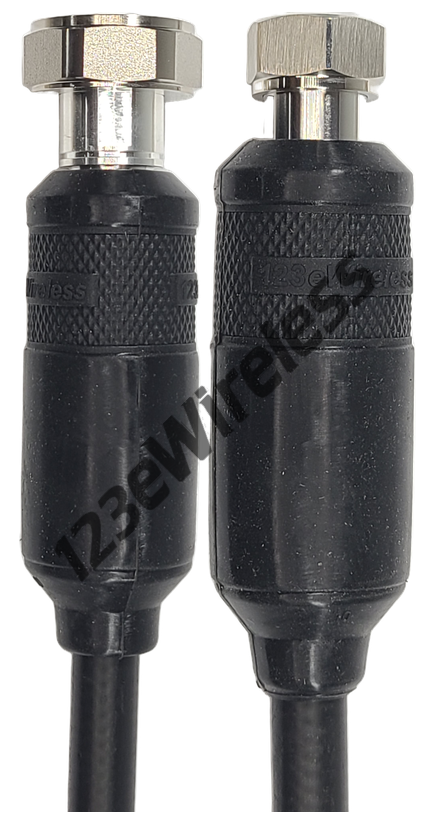 1/2" Super Flexible, 10 ft, 7/16 DIN Male Straight with EasyBoot to 4.3-10 Male Straight with EasyBoot