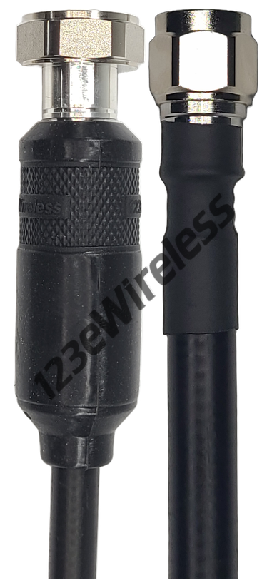 1/2" Super Flexible, 8 ft, 7/16 DIN Male Straight with EasyBoot to N-Type Male Straight