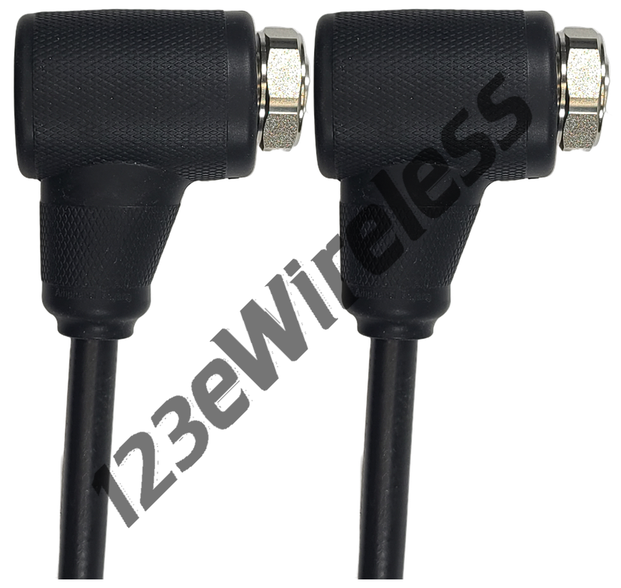 1/2" Super Flexible, 15 ft, 7/16 DIN Male Right Angle with EasyBoot to 7/16 DIN Male Right Angle with EasyBoot