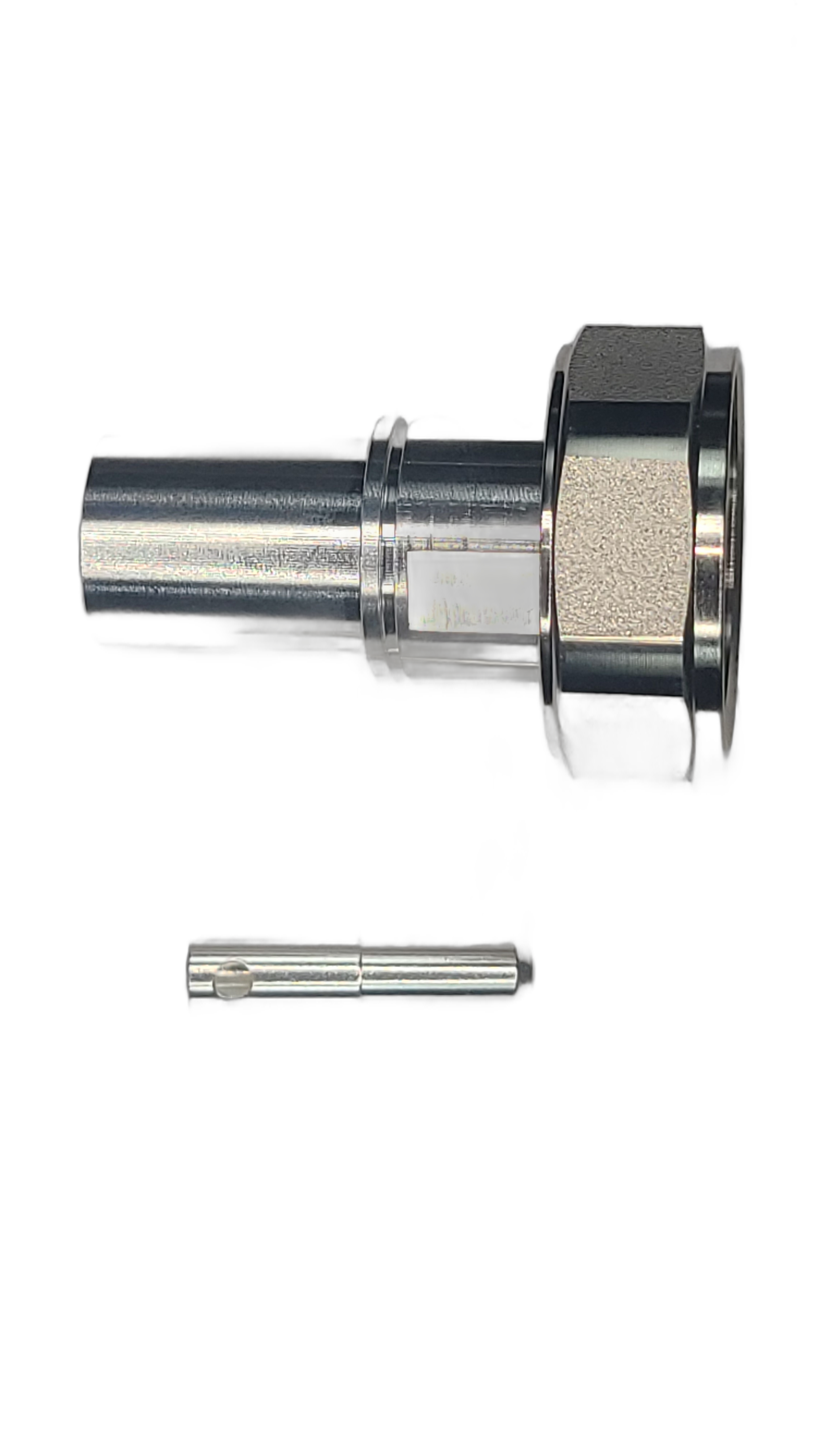 1/2" Super Flexible - 7/16 DIN Male - Straight - Solder Center Crimp Outer connector